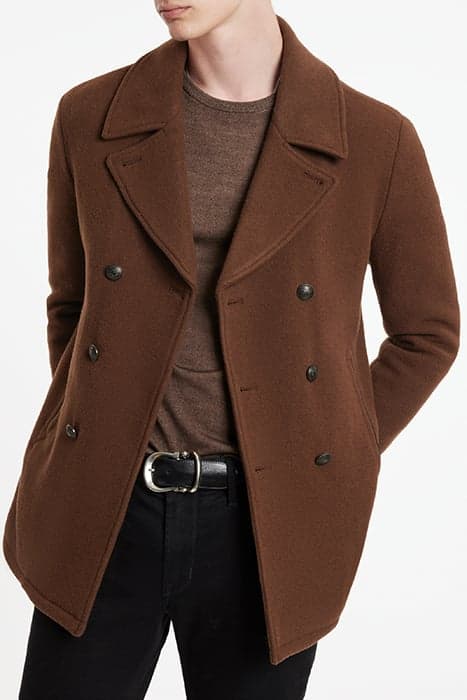 CARLOS PEACOAT EARTH BROWN by John Varvatos