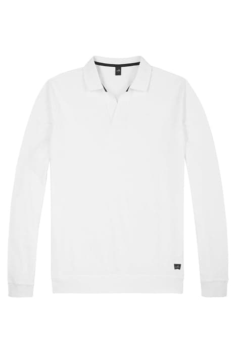 BARNETT | LONGSLEEVE RETRO POLOSHIRT PURE WHITE by WAHTS