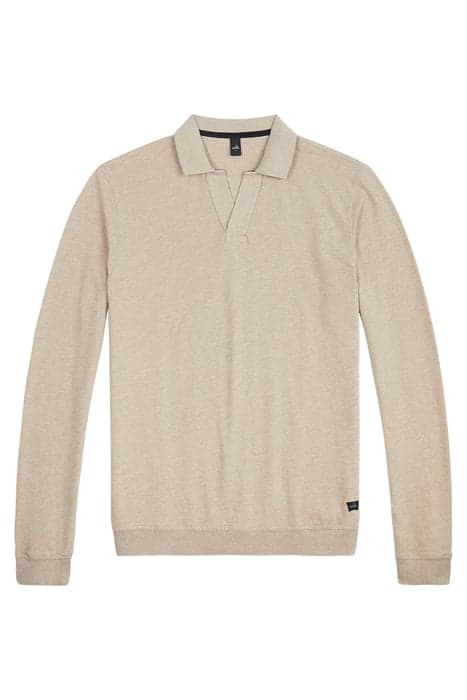 BARNETT | LONGSLEEVE RETRO POLOSHIRT SAND MELANGE by WAHTS