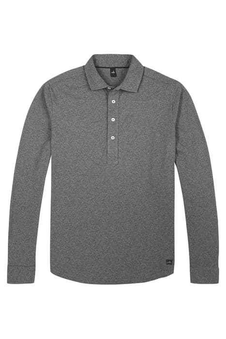 NORTON | TAILORED JERSEY POLOSHIRT DARK MARL GREY by WAHTS