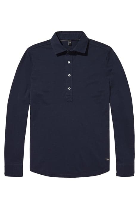 STONE | LONGSLEEVE PIQUÉ POLOSHIRT NAVY BLUE by WAHTS