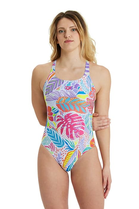 WOMEN'S SWIMSUIT SWIM PRO BACK ALLOVER WHITE MULTI by Arena