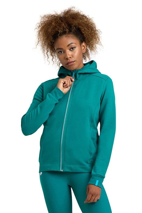 WOMEN'S TEAM HOODED JACKET PANEL GREEN LAKE by Arena