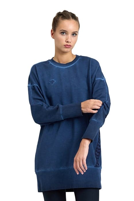 WOMEN'S ARENA ICONS OVERSIZE CREW NAVY DELAVE-NAVY-WHITE by Arena