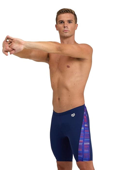 MEN'S ARENA SLOW MOTION SWIM JAMMER NAVY/NEON BLUE MULTI by Arena