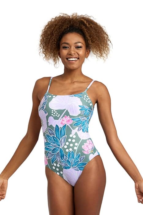 WOMEN'S ARENA SWIMSUIT U BACK ALLOVER JADE MULTI by Arena