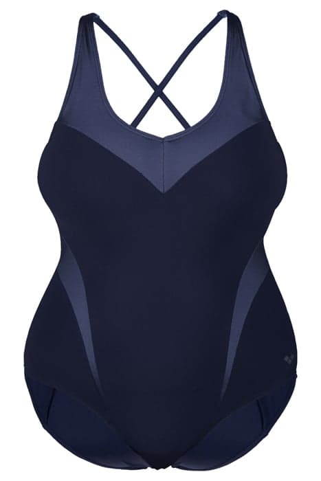 W ISABEL LIGHT CROSS BACK ONE PIECE PLUS NAVY-BRIGHT BLUE by Arena