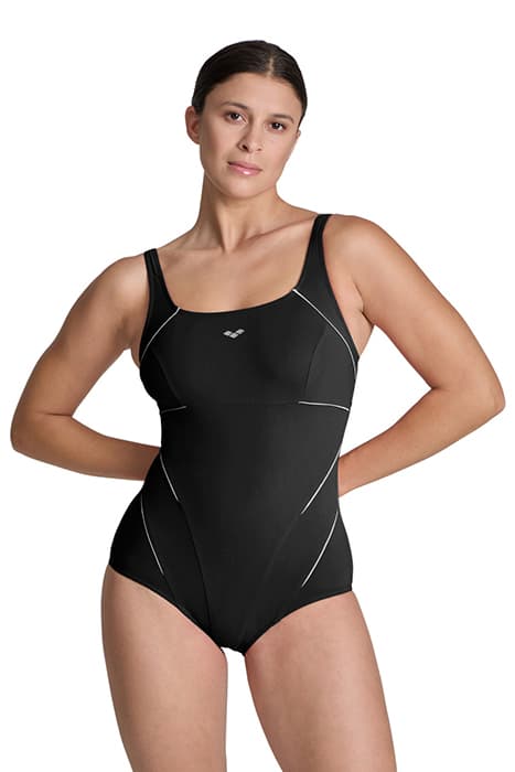 W JEWEL ONE PIECE LOW C CUP R BLACK-WHITE by Arena