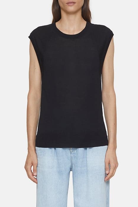 CREW NECK VEST BLACK by Closed