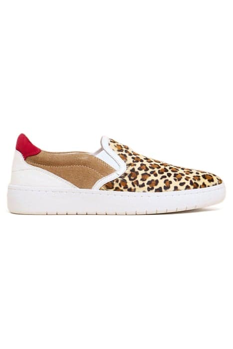 PRIMROSE LEATHER PRINT SLIP ON TAN PRINT by White Stuff