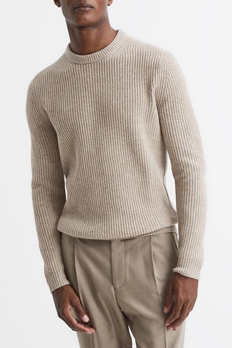 RENOIR-LS CASHMERE RIBBED CHINCHILLA by Reiss