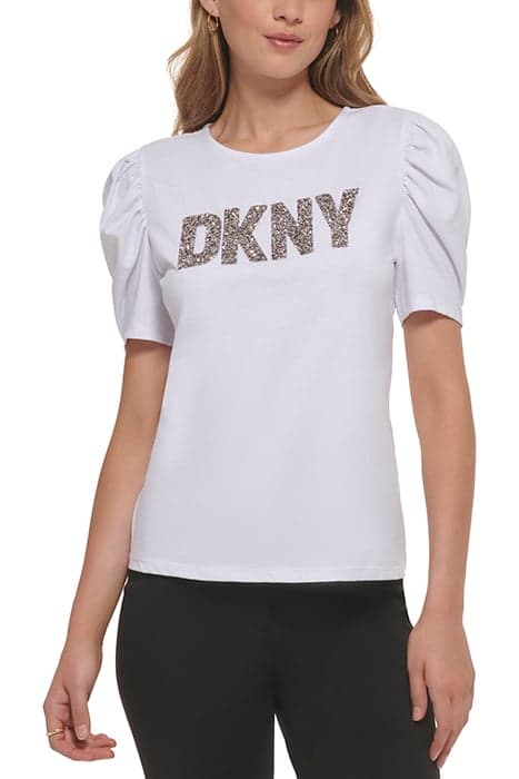 WOMEN KNIT T-SHIRT WHITE by DKNY