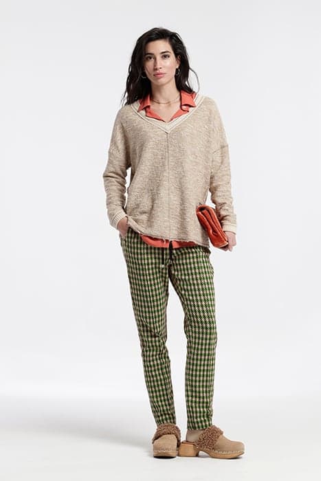 JACQUARD KNIT RAMON TROUSERS GREEN by OKY