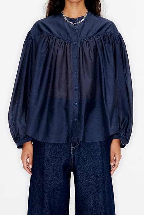 NAVY BLUE BOXY SHIRT by Bimba y Lola