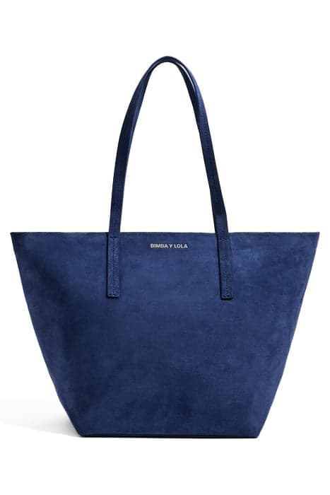 L DARK BLUE SUEDE SHOPPER BAG by Bimba y Lola