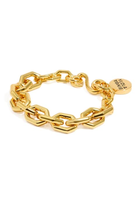 GOLDEN HEXAGONAL CHAIN BRACELET by Bimba y Lola