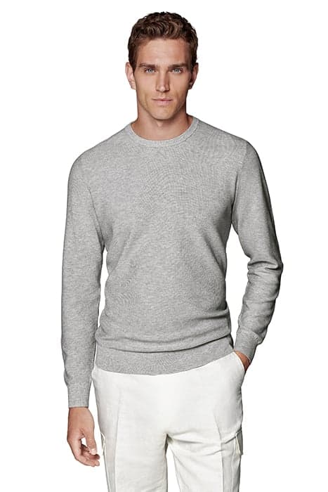 LIGHT GREY CREWNECK by Suitsupply