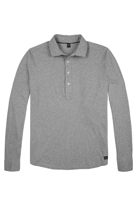 NORTON | TAILORED JERSEY POLOSHIRT MID GREY MELANGE by WAHTS