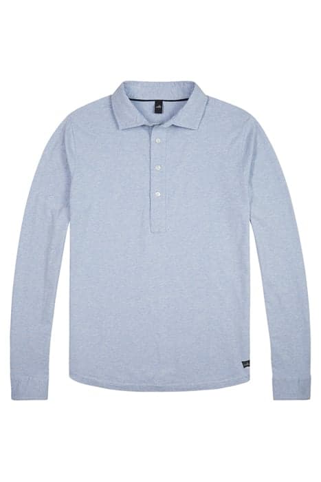 NORTON | TAILORED JERSEY POLOSHIRT LIGHT BLUE MELANGE by WAHTS