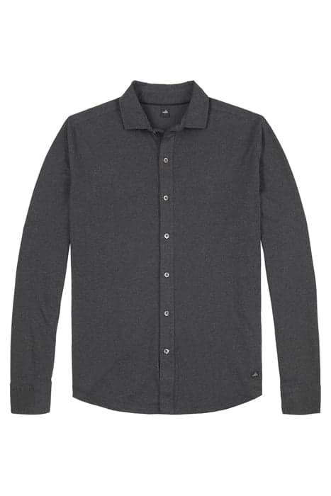 BARTON | TAILORED JERSEY SHIRT ANTHRACITE MELANGE by WAHTS