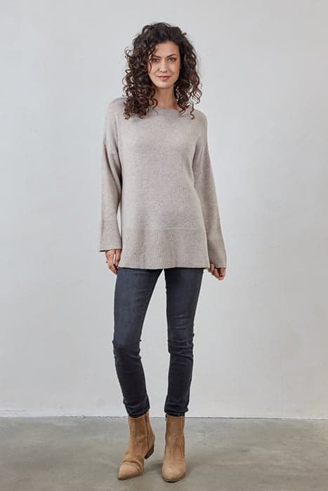 PULLOVER SOLE CASHMERE TAUPE MELANGE by DIDI