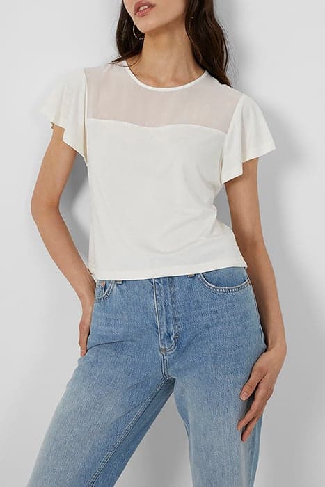 REZI JERSEY TOP WHITE by French Connection