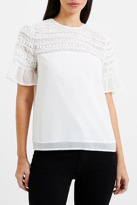 CARINA EMBELLISHED TOP WHITE by French Connection