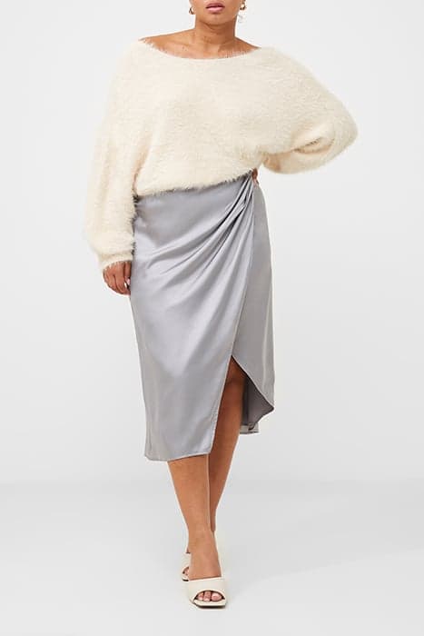 INU SATIN MIDI WRAP SKIRT by French Connection