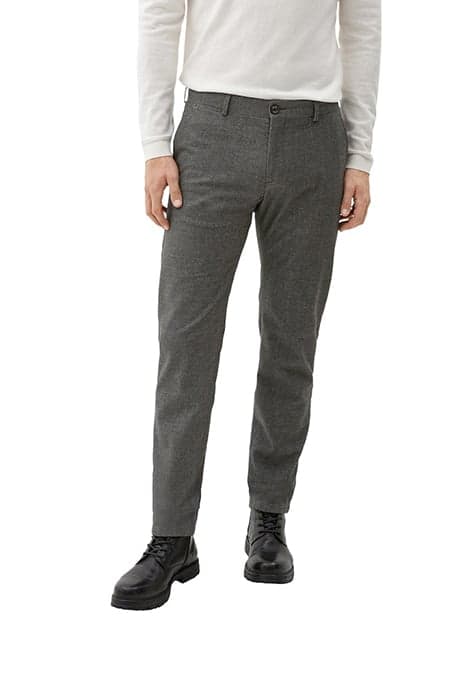 S.OLIVER PANTS GREY/BLACK by s. Oliver