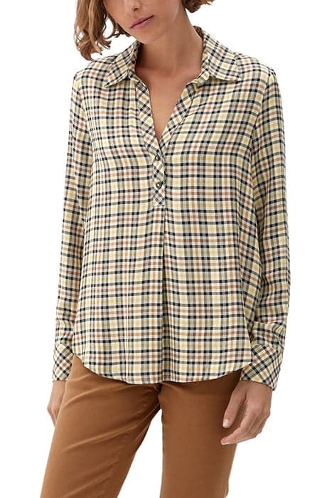 S.OLIVER BLOUSES BROWN CHECK by s. Oliver