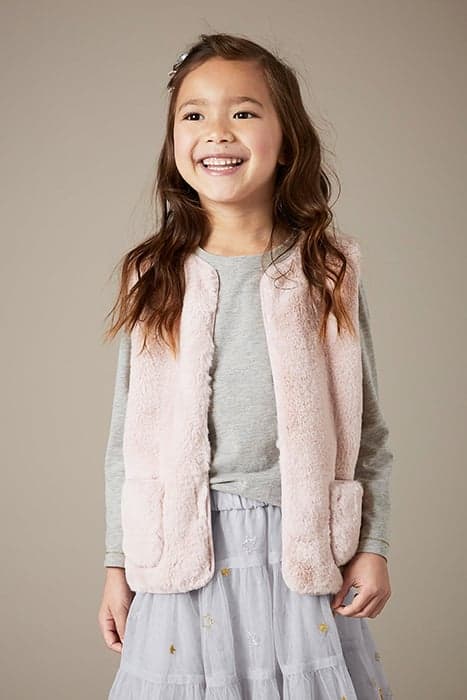 FUR GILET LIGHT PINK by White Stuff