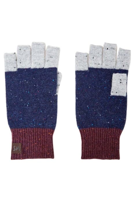 STRIPE FINGERLESS GLOVES NAVY MULTI by White Stuff