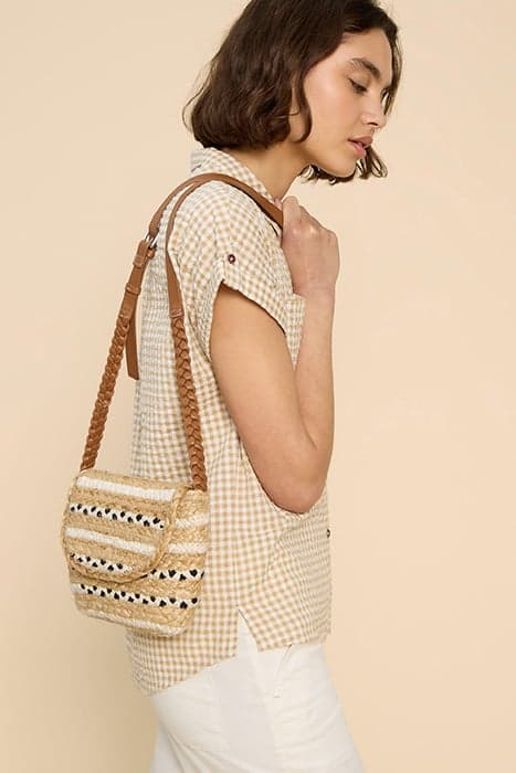 DEMI JUTE MINI CROSSBODY NATURAL MULTI by White Stuff