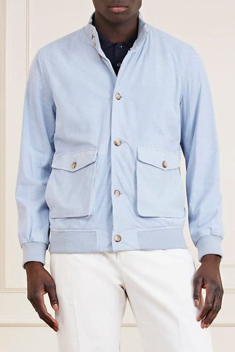 REAL SUEDE BOMBER FUNNY BLUE by Marciano by Guess