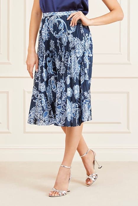 NEW GISELLE PLEATED FLORAL INK PRINT by Marciano by Guess