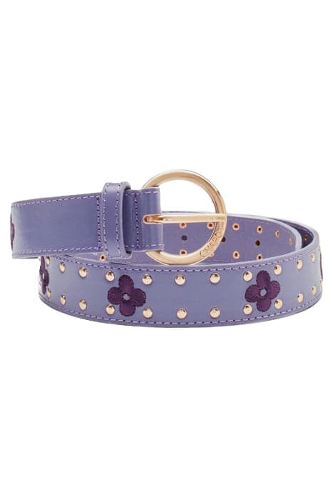 FLOWER STUDDED BELT POPPY PURPLE by Fabienne Chapot