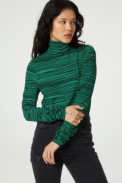 JADE TOP BLACK/FEELING GREEN by Fabienne Chapot