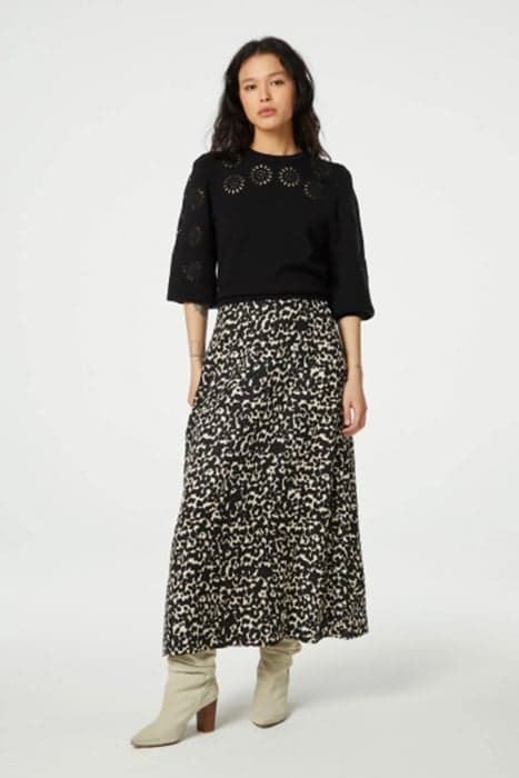 LYDIA SKIRT BLACK/OAT MELANGE by Fabienne Chapot