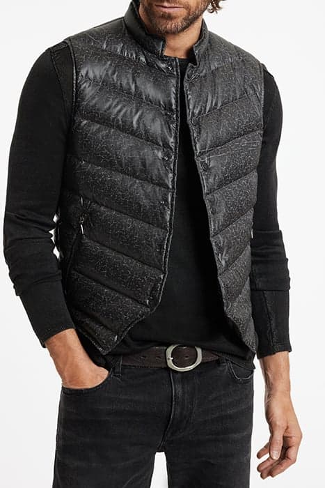 SNAP DOWN CLOSURE VEST SEAL GREY by John Varvatos