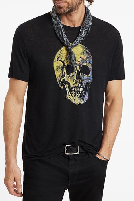 SS CREW TEE - PAINTED SKU BLACK by John Varvatos