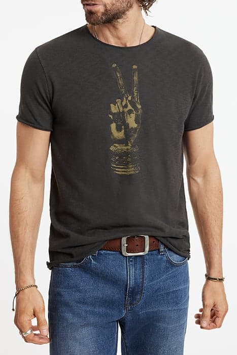 SS RAW EDGE TEE VINTAGE CHARCOAL by John Varvatos