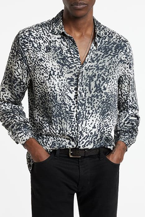 LS RODNEY SPORT SHIRT BLACK/WHITE by John Varvatos