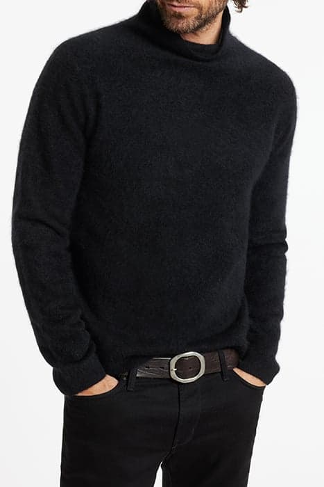 SOLANO EASY FIT LS MOCK NECK BLACK by John Varvatos