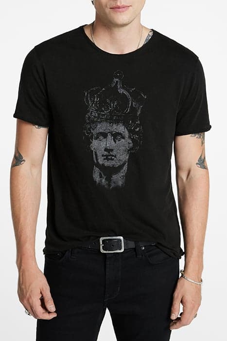 SS RAW EDGE TEE BLACK by John Varvatos