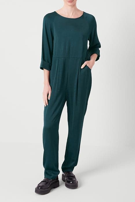 ROUND COLLAR 7/8 SLEEVES JUMPSUIT PERROQUET by American Vintage