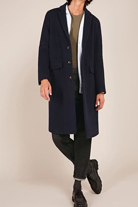 LONG SLEEVES-MID LENGTH COAT NAVY by American Vintage