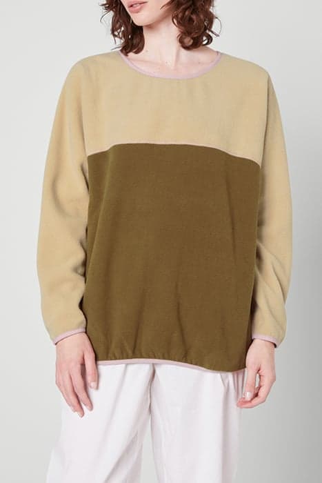 BOAT COLLAR LONG-SLEEVES SWEATSHIRT KAKI / BEIGE by American Vintage