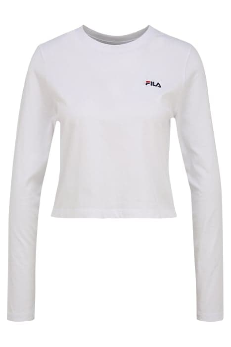 ECE CROPPED LONGSLEEVE SHIRT BRIGHT WHITE by FILA