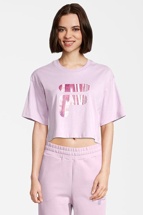 BOTHEL CROPPED GRAPHIC TEE FAIR ORCHID by FILA