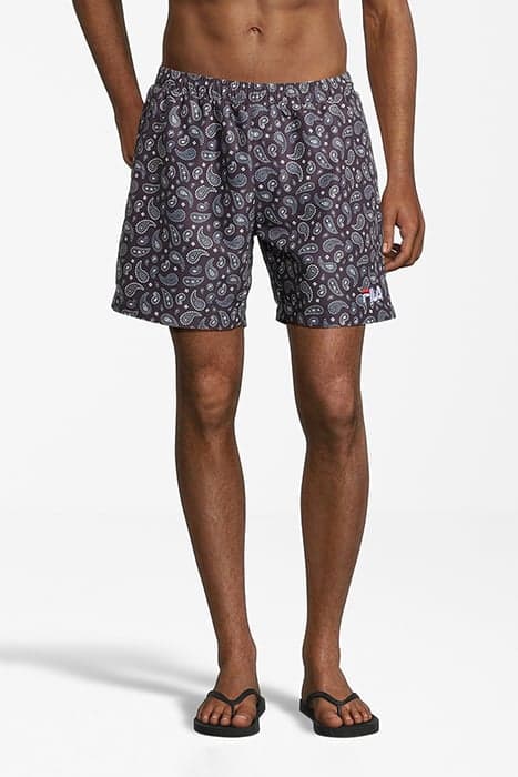 SEOUL AOP BEACH SHORTS BLACK PRAISLEY AOP by FILA